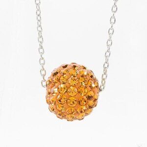 Touchstone Crystal by Swarovski Birthstone Necklace | November | NIB | Topaz